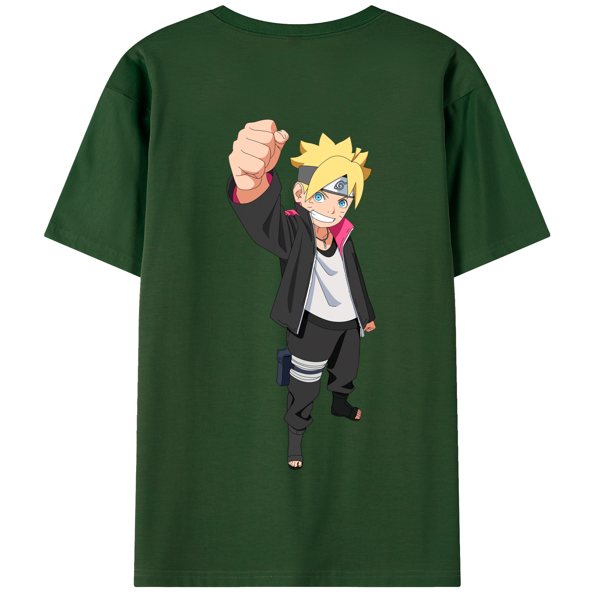（画像用） NARUTO -ナルト- うずまき ボルト Uzumaki Boruto 綿100％半袖Tシャツ（背面プリント）